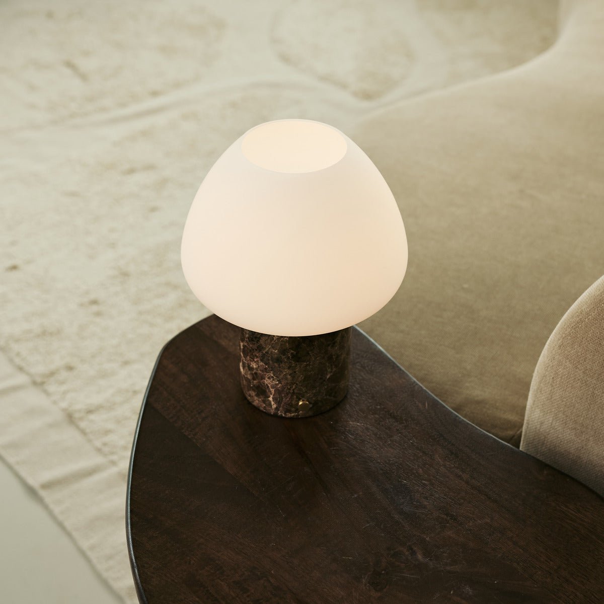 Ostade Brown / Emperador Dark – Lampe de table en Marbre