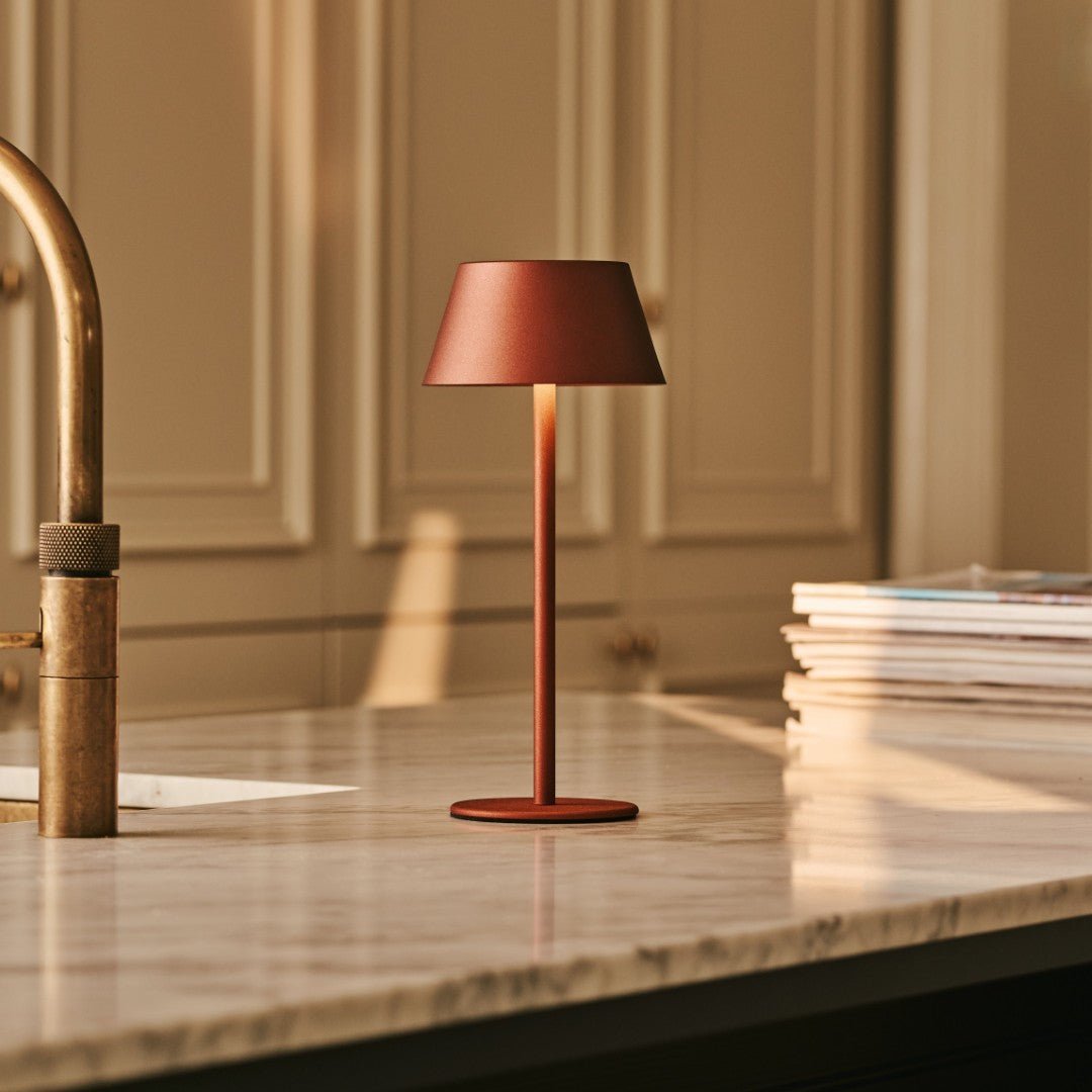 Milou Bronze - lampe de table sans câble l moderne, design et 3 modes lumineux