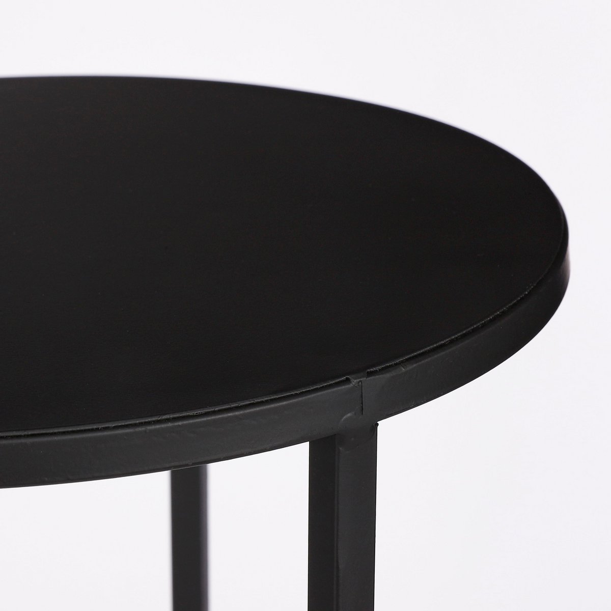 Table d'appoint Quinty / Lot de 3 - H50 x Ø32 cm - Métal - Noir