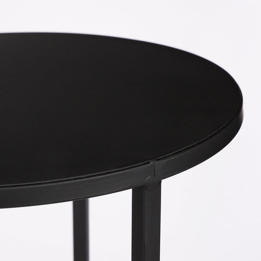 Table d'appoint Quinty / Lot de 3 - H50 x Ø32 cm - Métal - Noir