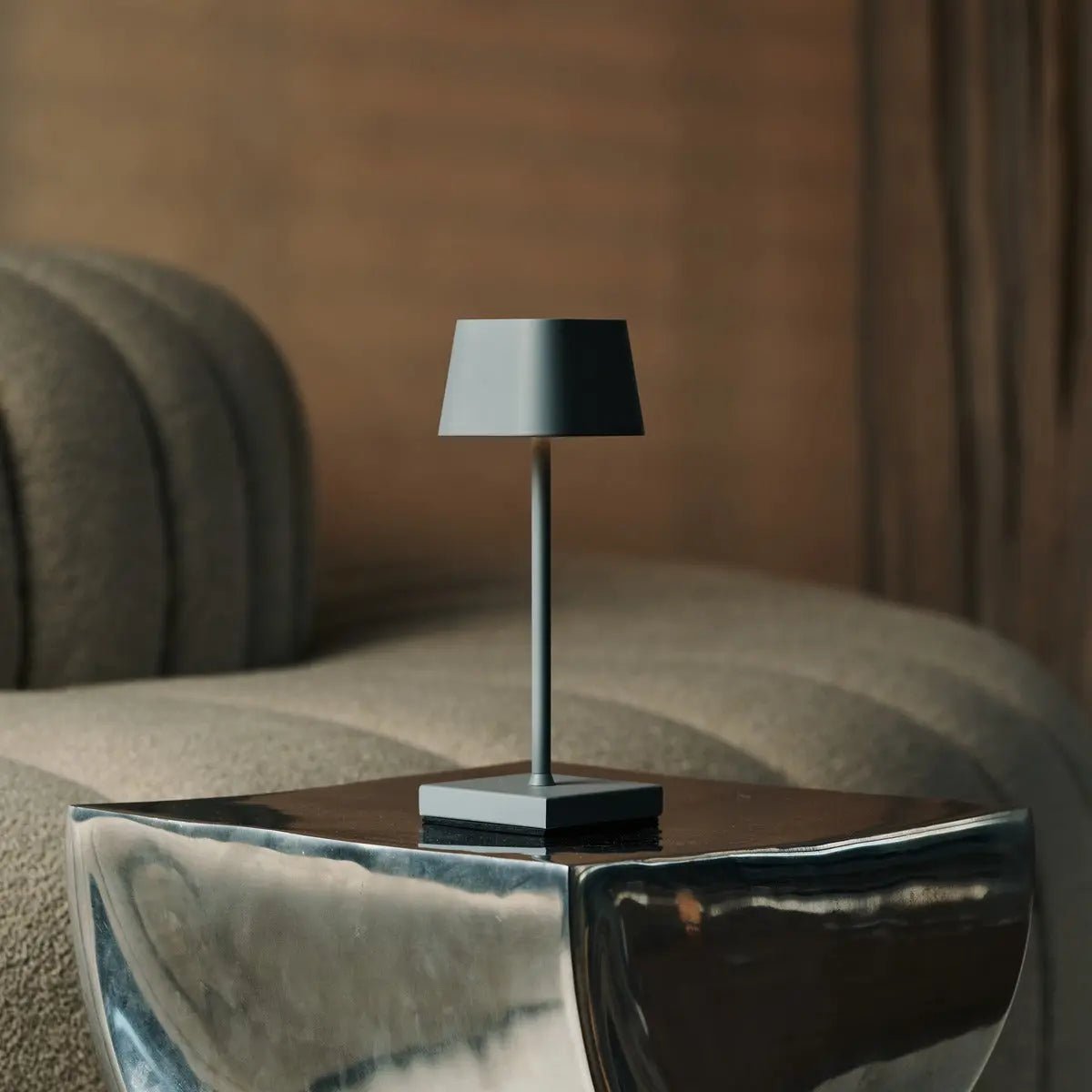 Combi Set Professional - 4 X Sarphati Mini Mouse Gray Rechargeable Table Lamps and 1 X Amstel Wireless Station Wireles