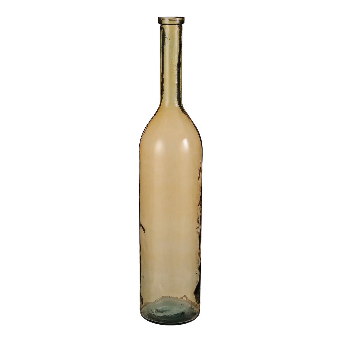 Vase Bouteille Rioja - H100 x Ø21 cm - Verre recyclé - Ocre