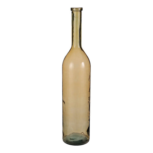 Vase Bouteille Rioja - H100 x Ø21 cm - Verre recyclé - Ocre