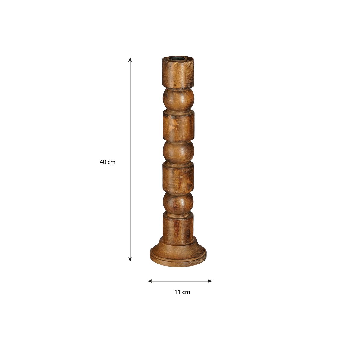 Bougeoir Philo - bois de manguier