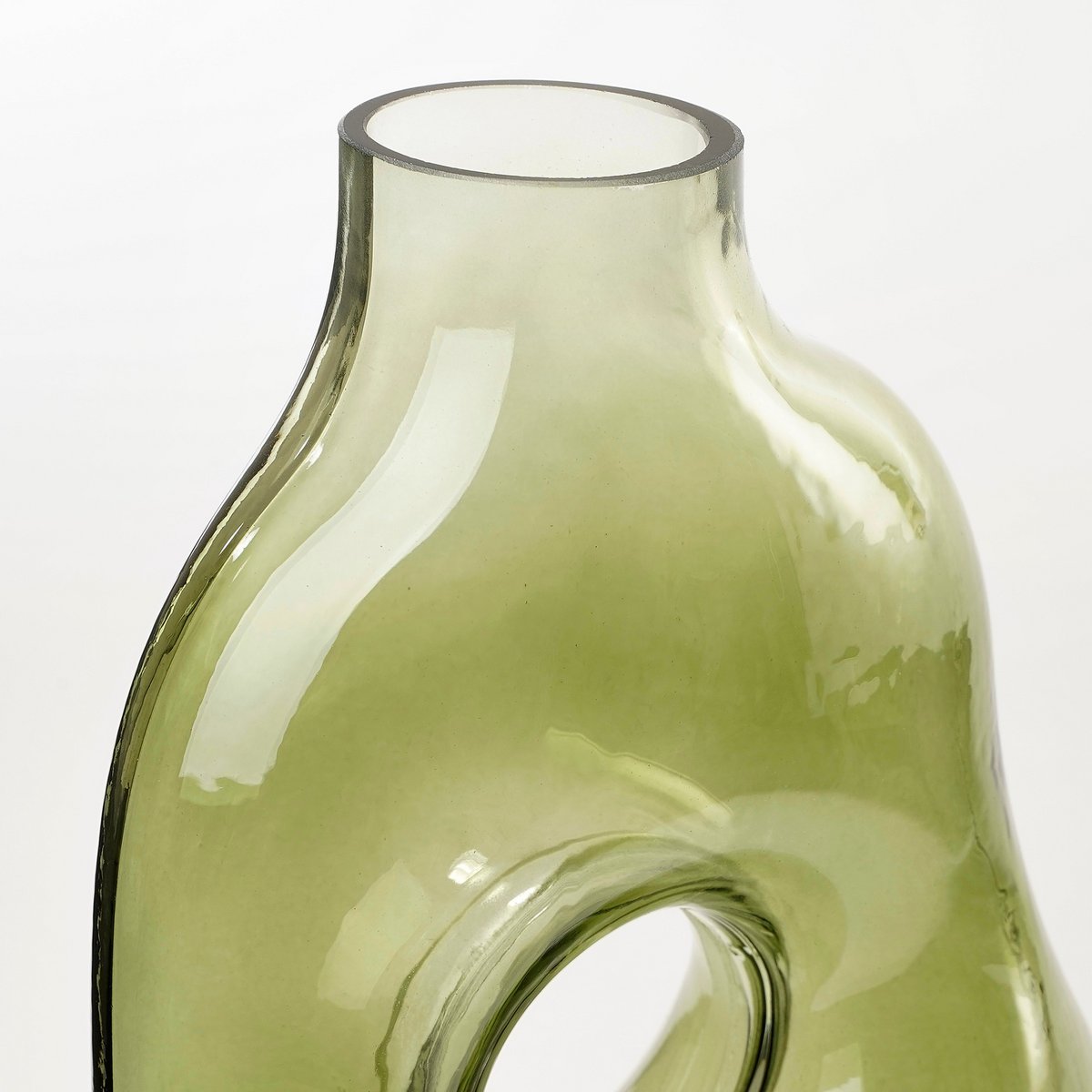 Vase Jay - L19 x L11 x H25 cm - Verre - Vert clair