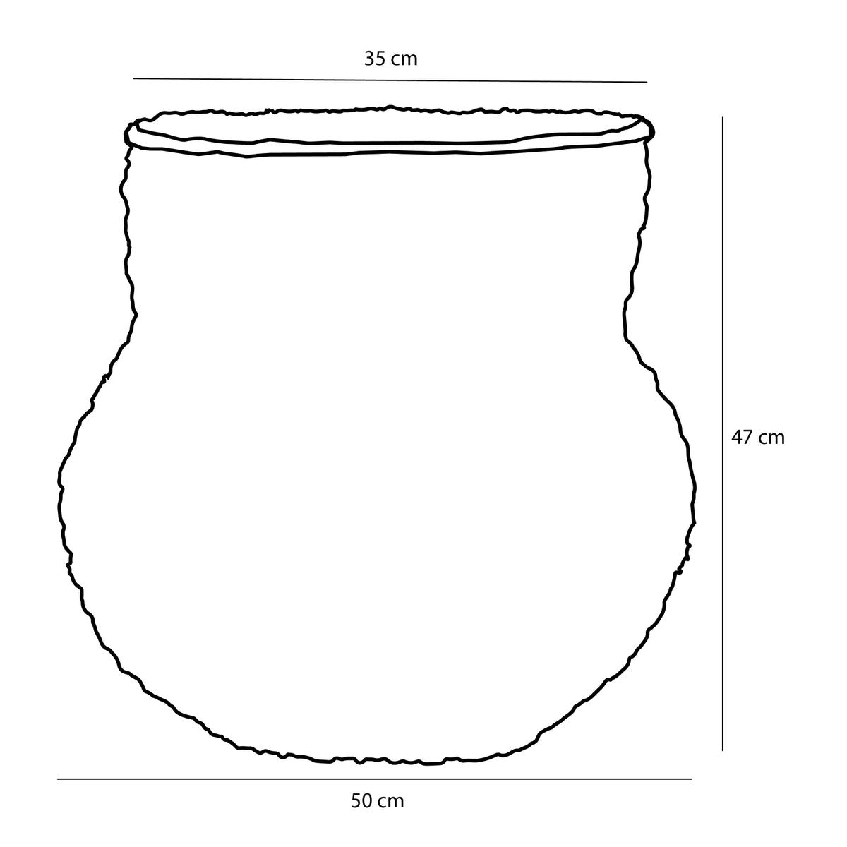 Panier de Rangement avec Couvercle Tacoma - H47 x Ø50 cm - Jute - Jaune