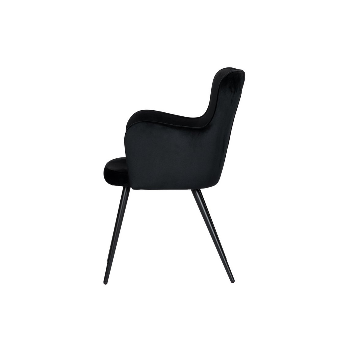 Fauteuil à oreilles noir (Lot de 2)