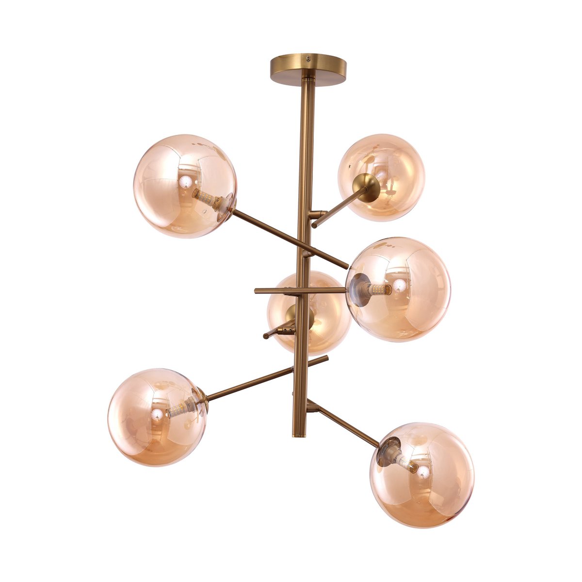 Suspension Ross Amber | 6 light