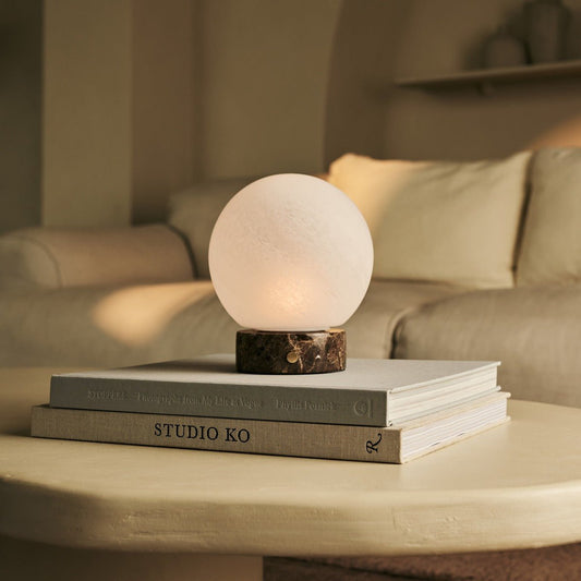 Heem Brown / Emperador Dark – Lampe de table en Marbre