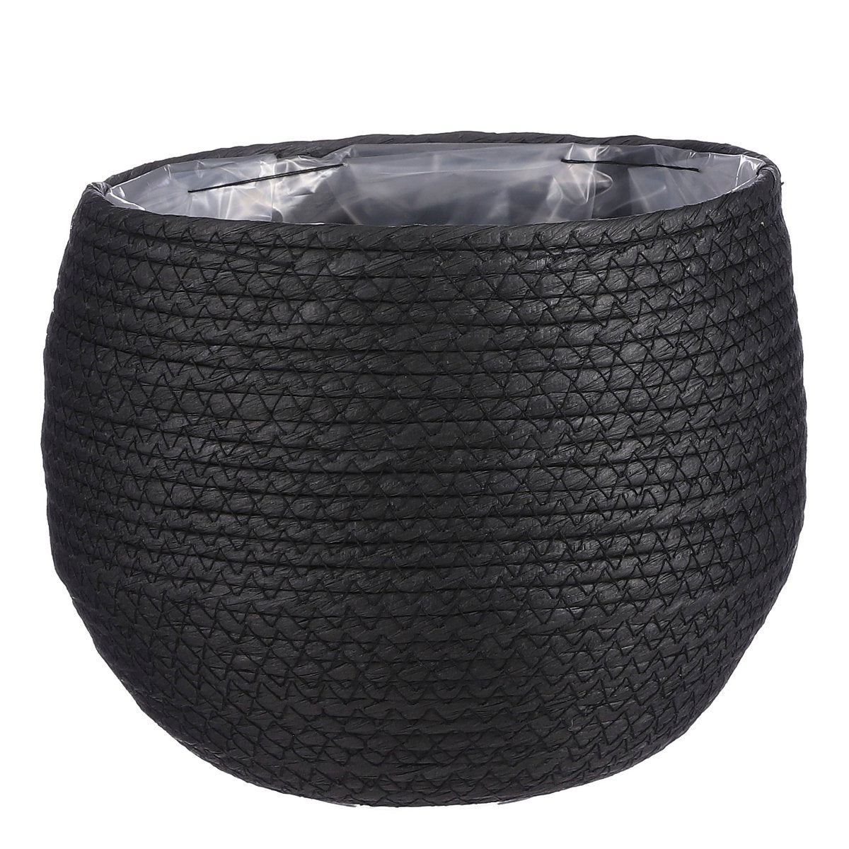 Panier à Plantes Jorck - H19 x Ø22 cm - Papier - Noir