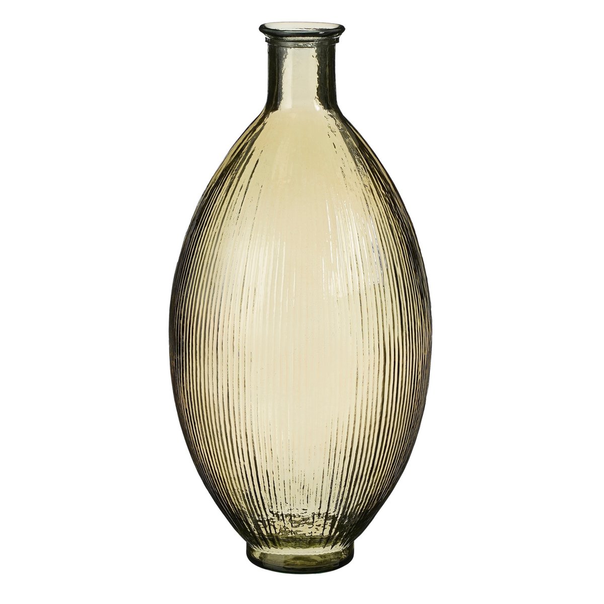 Vase Bouteille Firenza - H59 x Ø29 cm - Verre recyclé - Marron clair
