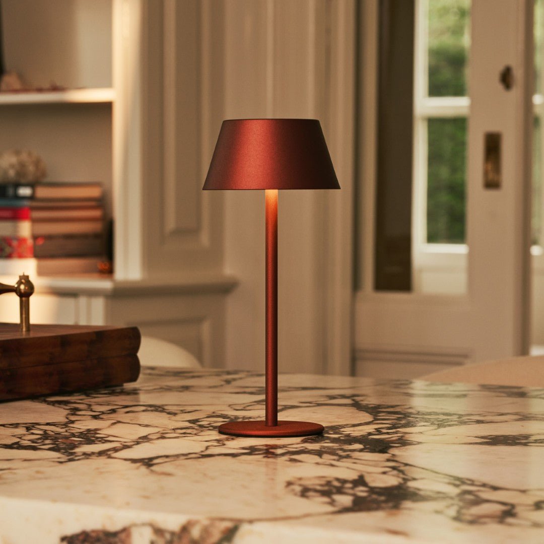 Milou Bronze - lampe de table sans câble l moderne, design et 3 modes lumineux