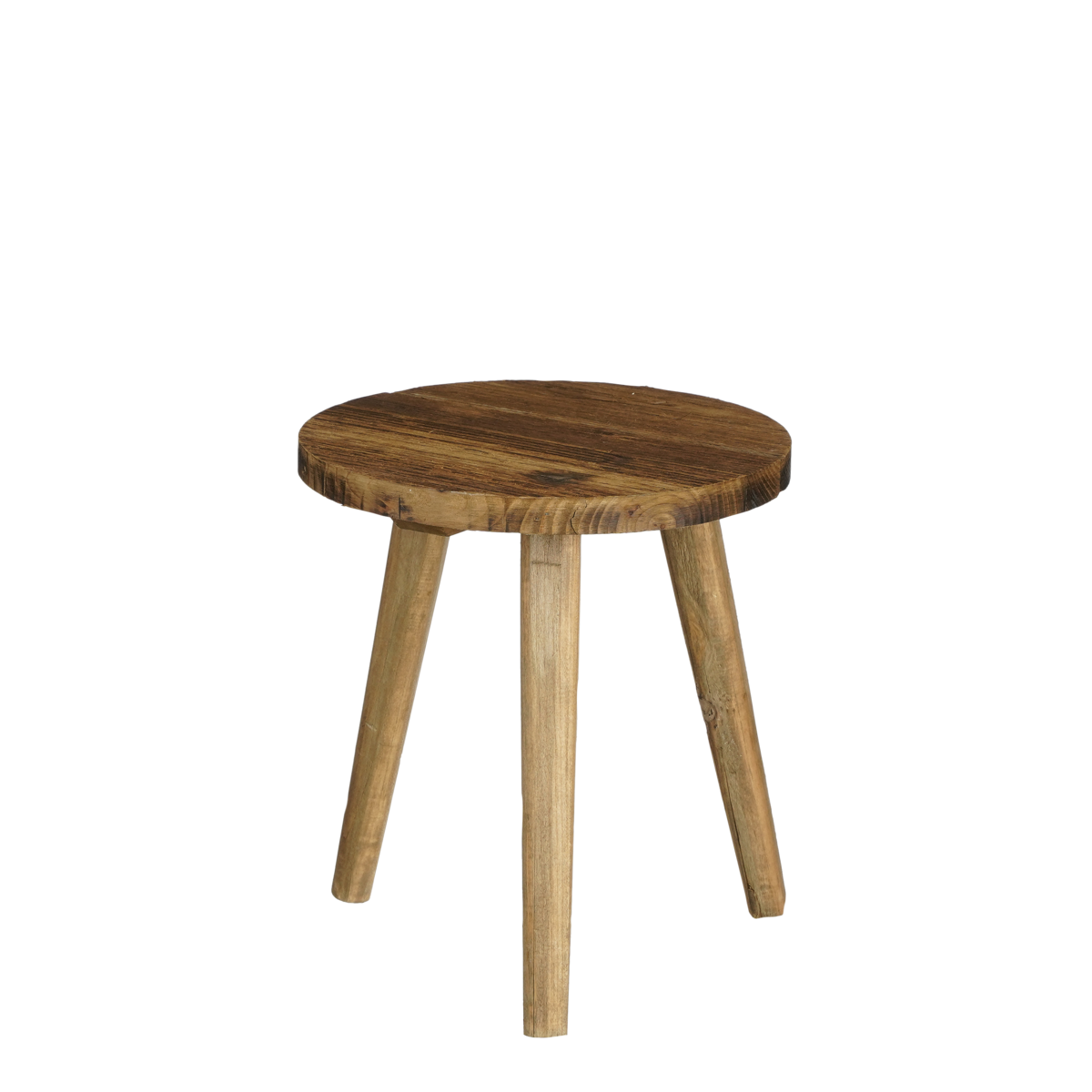 Table d'Appoint Bold - H28 x Ø26 cm - Bois Recyclé - Marron