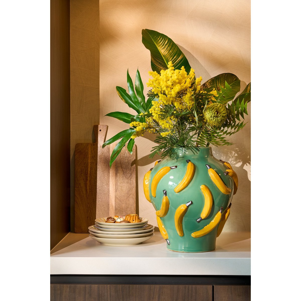 Vase MOSA - H38 X Ø34 cm - Céramique - vert clair