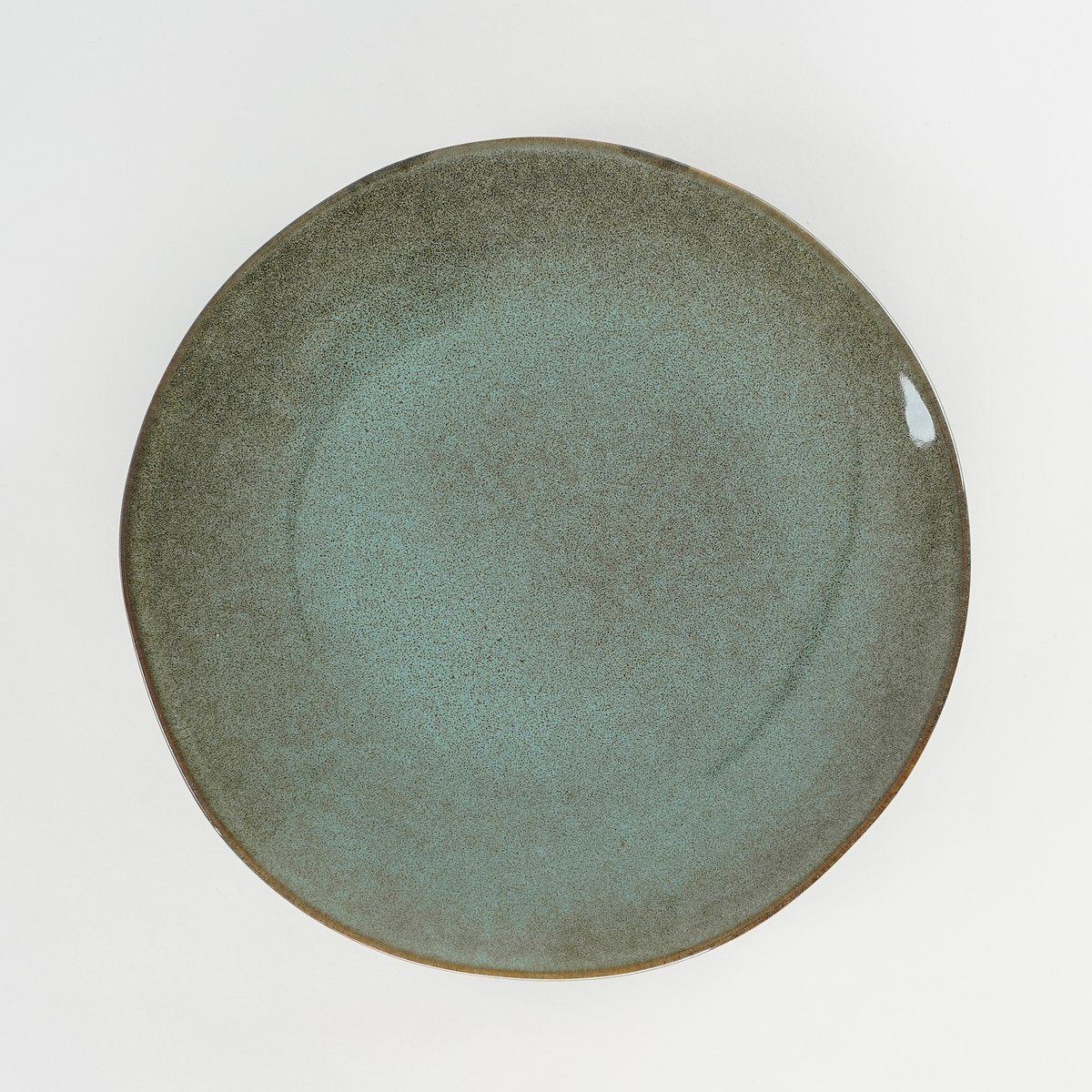 Assiette Tabo – Verte en céramique artisanale