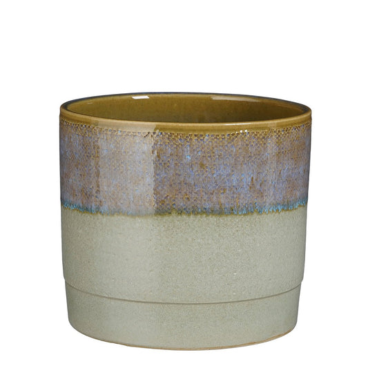 Olof Flowerpot - H20 X Ø22 cm - Terracotta - Bleu foncé