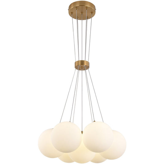 Suspension Jenna White Gold 7 light