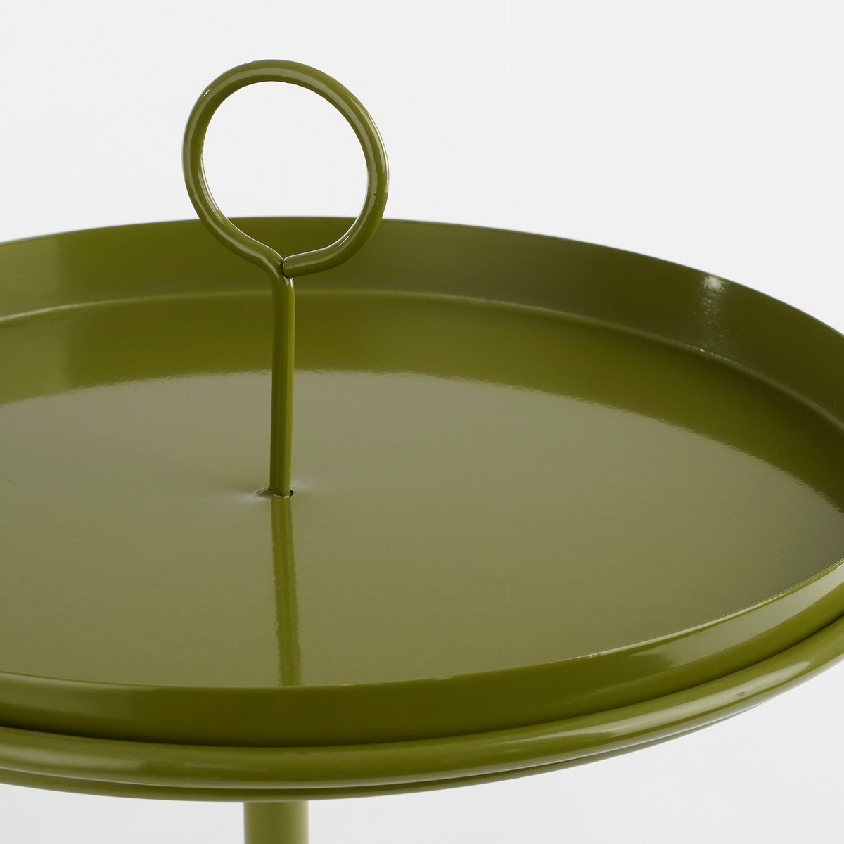 Plateau Aston avec Pince - H30 x Ø31 cm - Métal - Vert Foncé