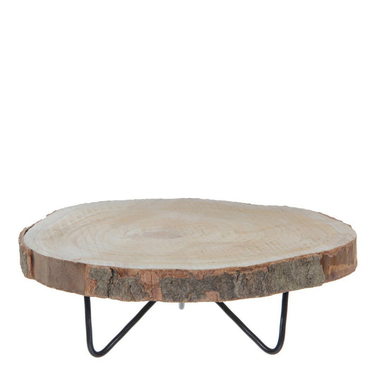 Table d'Appoint Tronc d'Arbre Pia / H14 x Ø40 cm - Marron clair