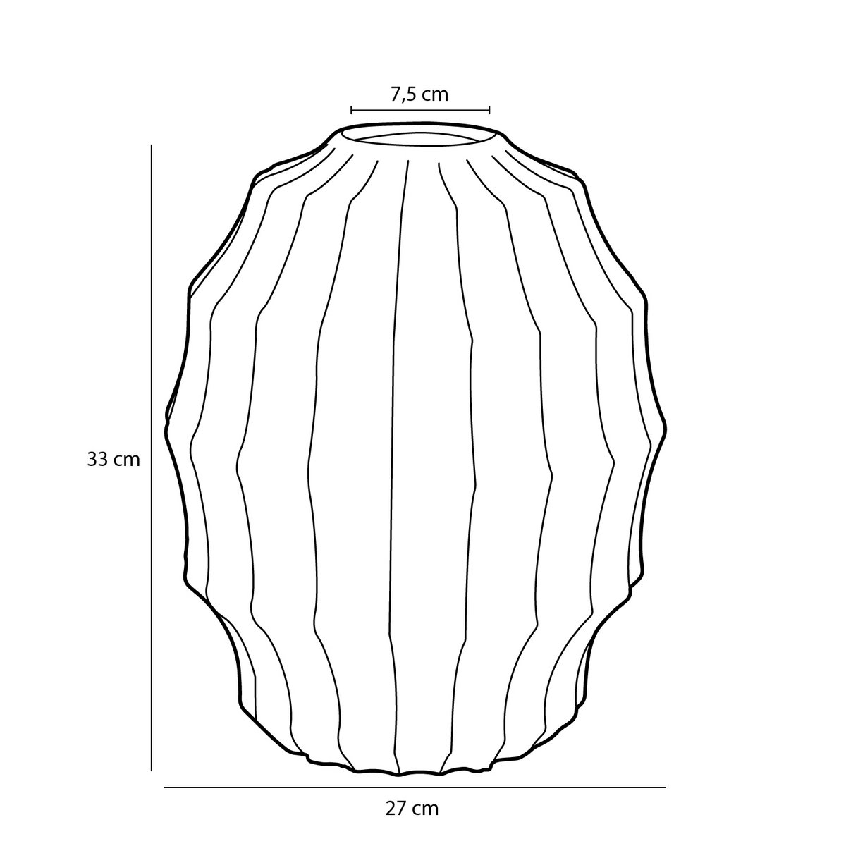 Vase Pippa - H33 x Ø27 cm - Céramique - Rose