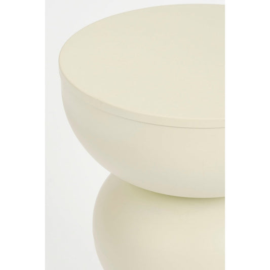 Table d'appoint Luna - H46 X Ø32 cm - Iron - Off-blanc