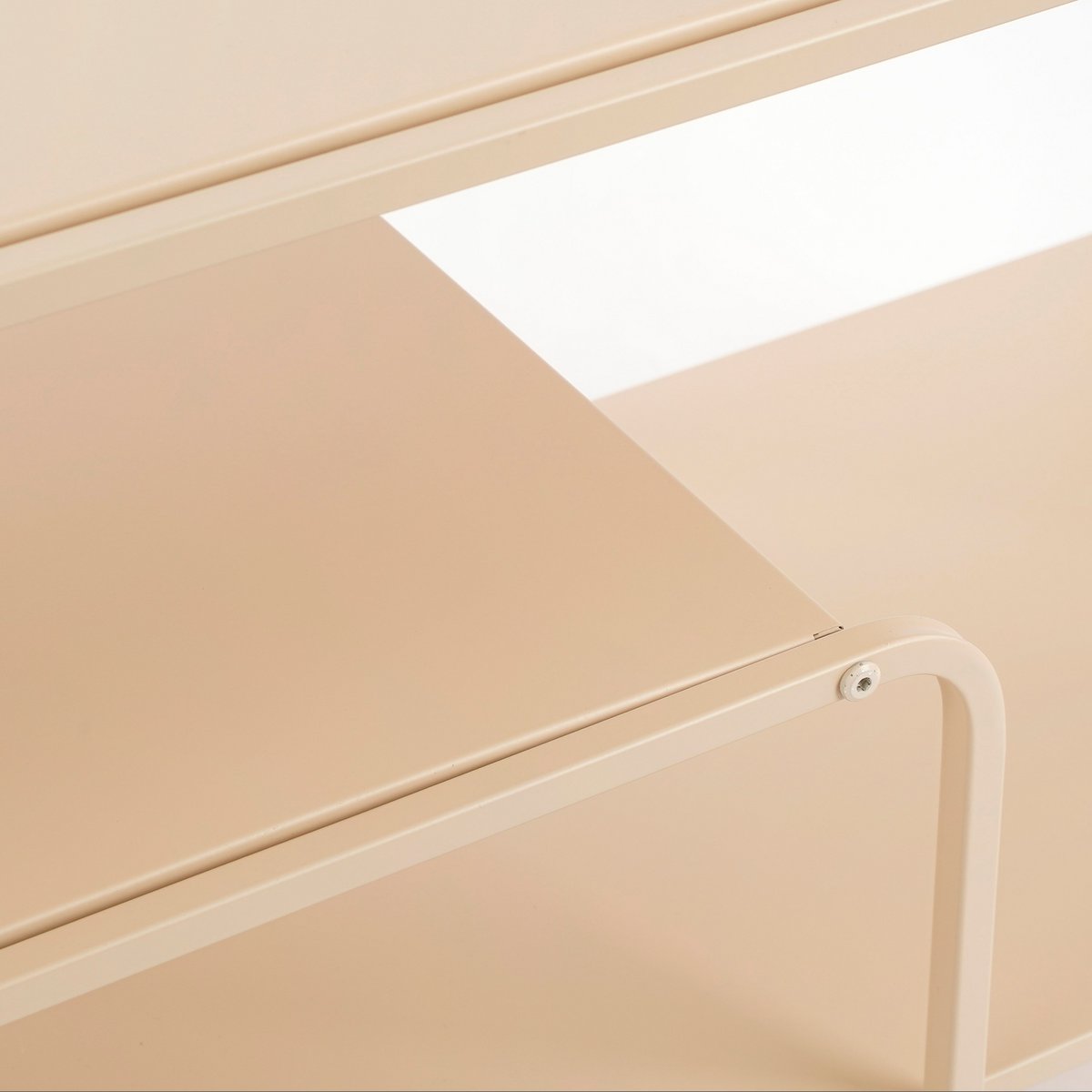 Table basse Jules / L110 x l38 x H50 cm - Métal - Marron clair