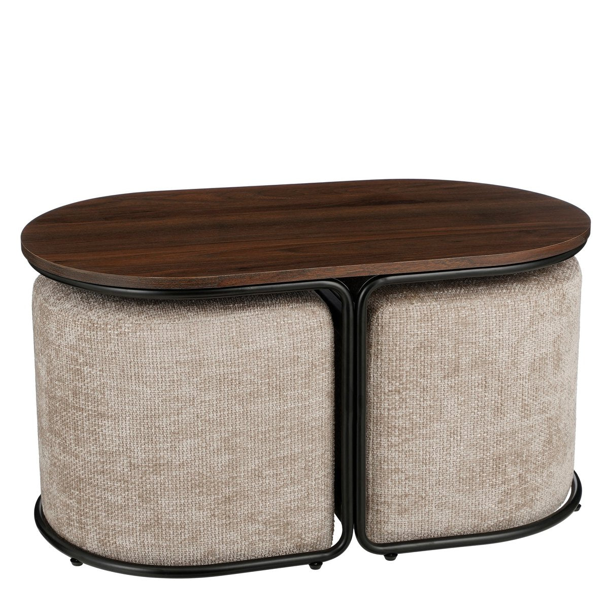Table basse avec Poufs