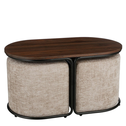 Table basse avec Poufs