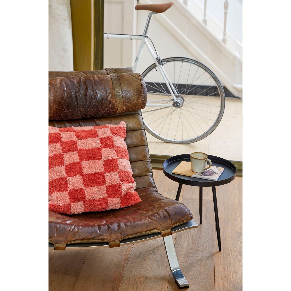 Table d'appoint Flores / H49 x Ø42 cm - Métal - Noir