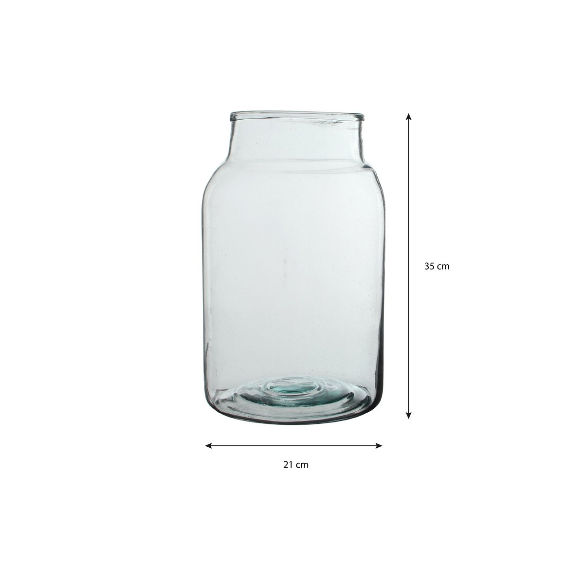Vase Vienne - H35 x Ø21 cm - Verre recyclé - Transparent