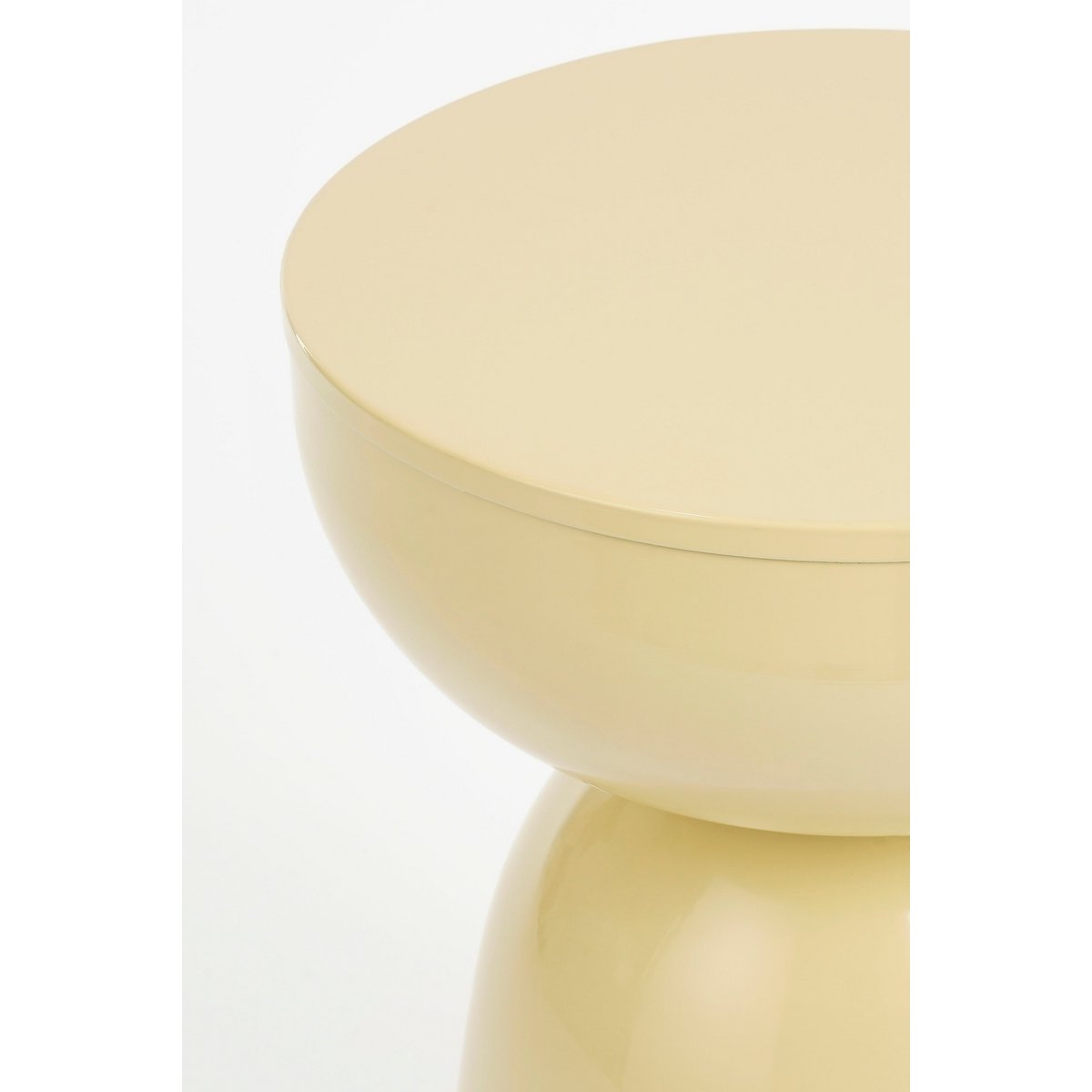 Table d'appoint Elliot - H45 x Ø32 cm - Fer - beige
