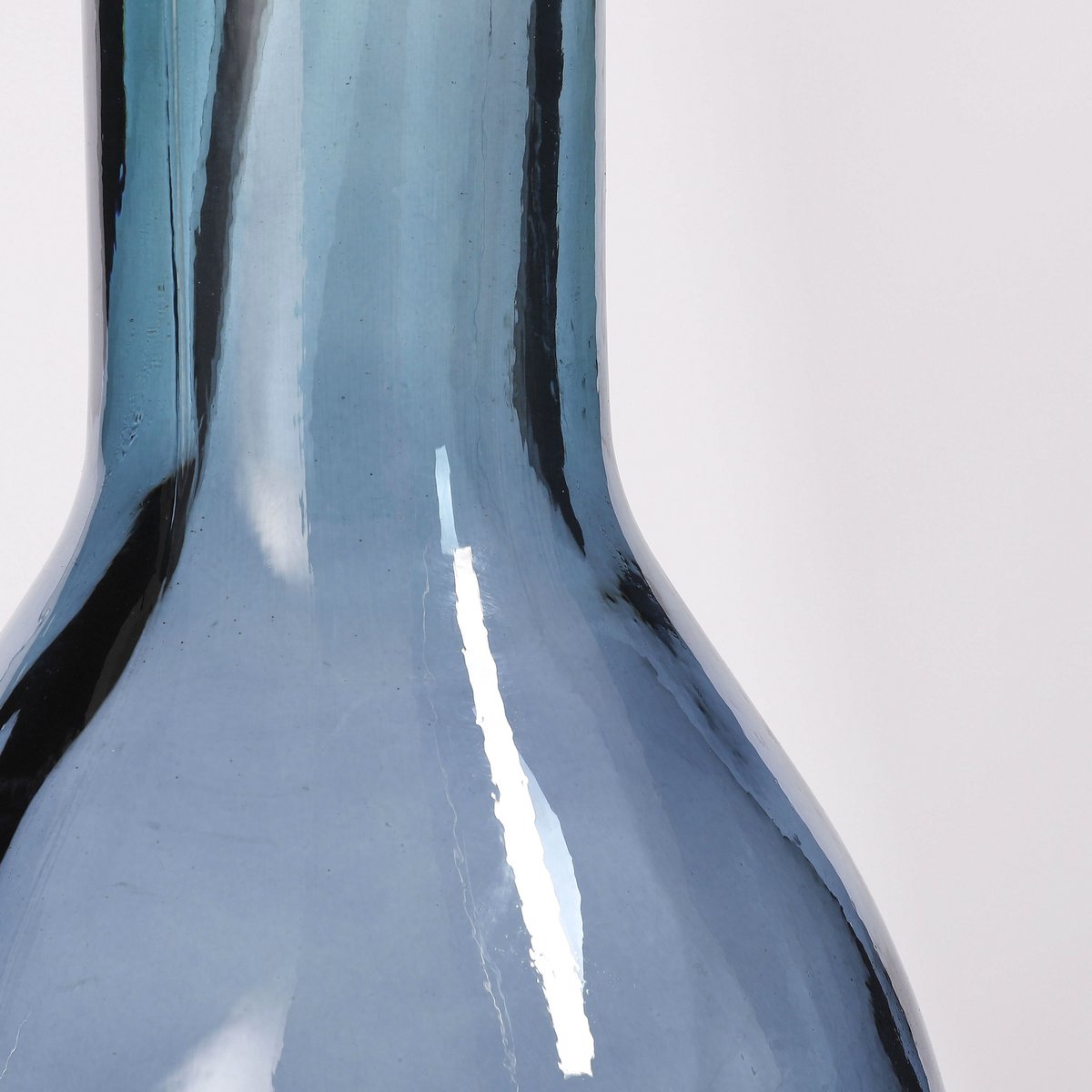 Vase Bouteille Rioja - H75 x Ø18 cm - Verre recyclé - Bleu Clair