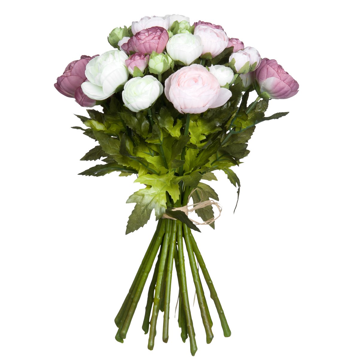 Bouquet de Fleurs Artificielles Renoncules - H35 x Ø26 cm - Rose
