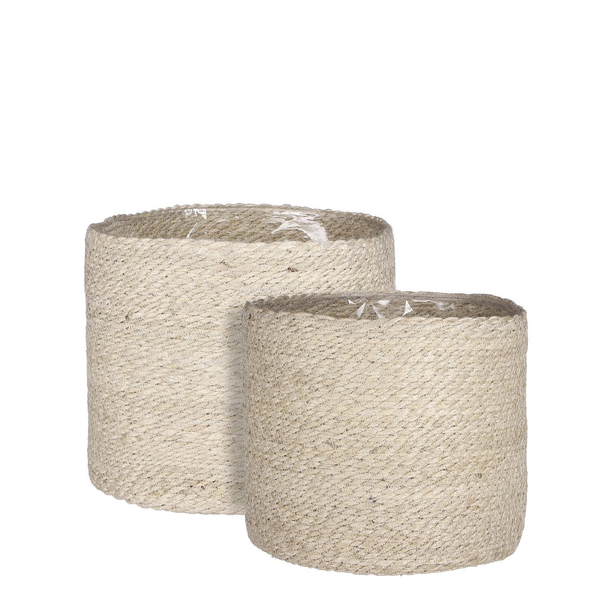 Panier à Plantes Atlantic - Lot de 2 - H26 x Ø30 cm - Crème