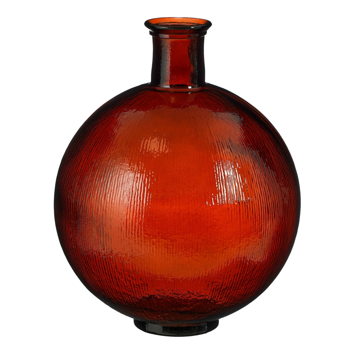 Vase Bouteille Firenza - H42 x Ø34 cm - Verre recyclé - Marron Foncé