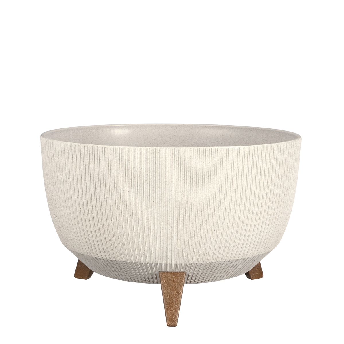 Pot de Fleurs sur Pieds Doppio - H21 x Ø40 cm - Polypropylène - FSC Mix - Blanc Cassé