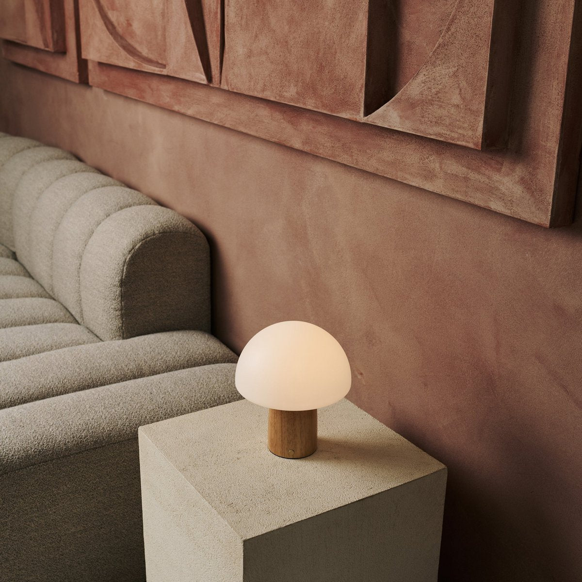 MIA Brown Light Elemy Table Lampe de table avec gradation - bois, fonctionnel et subtil