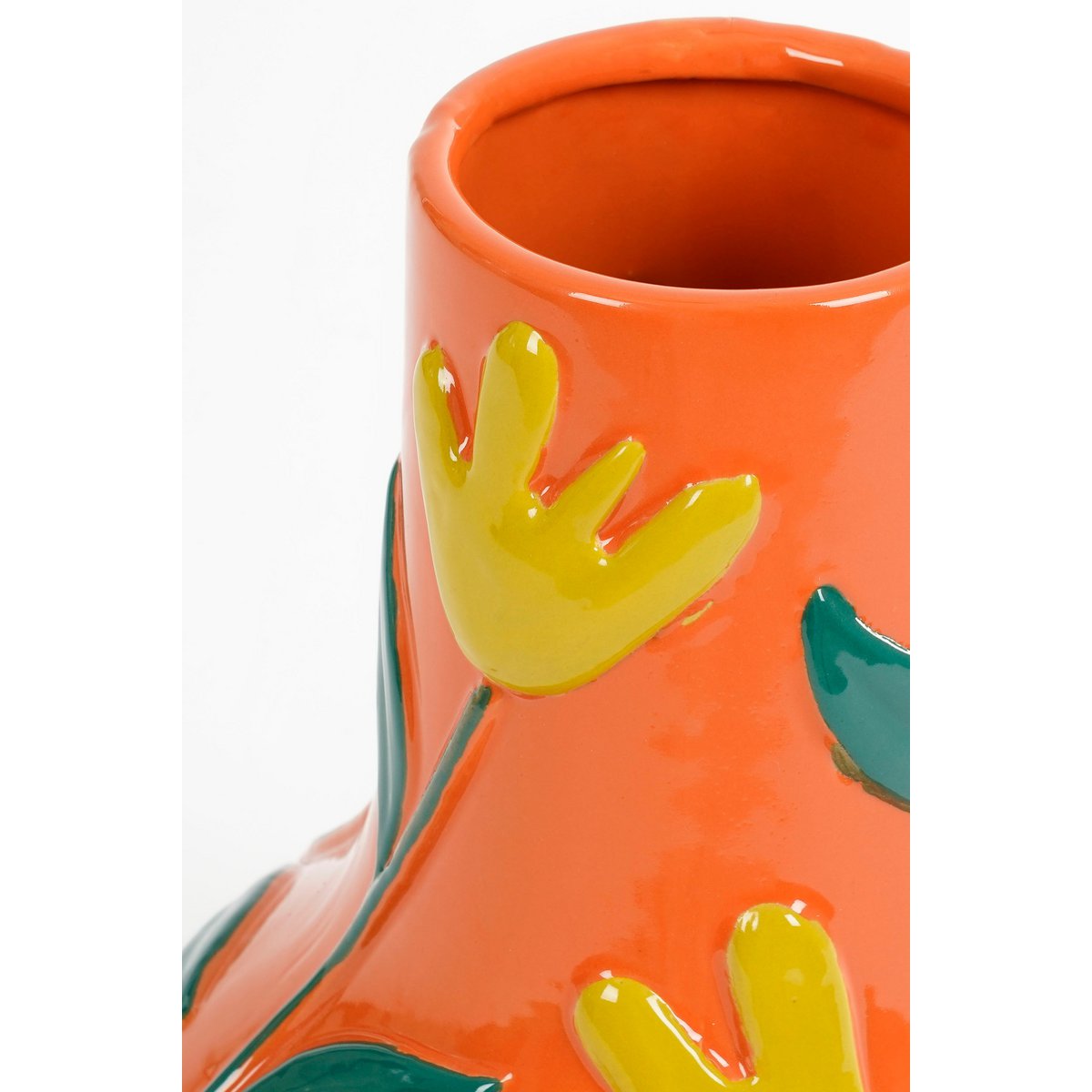 Ava Vase - H30 X Ø25 cm - Céramique - Orange