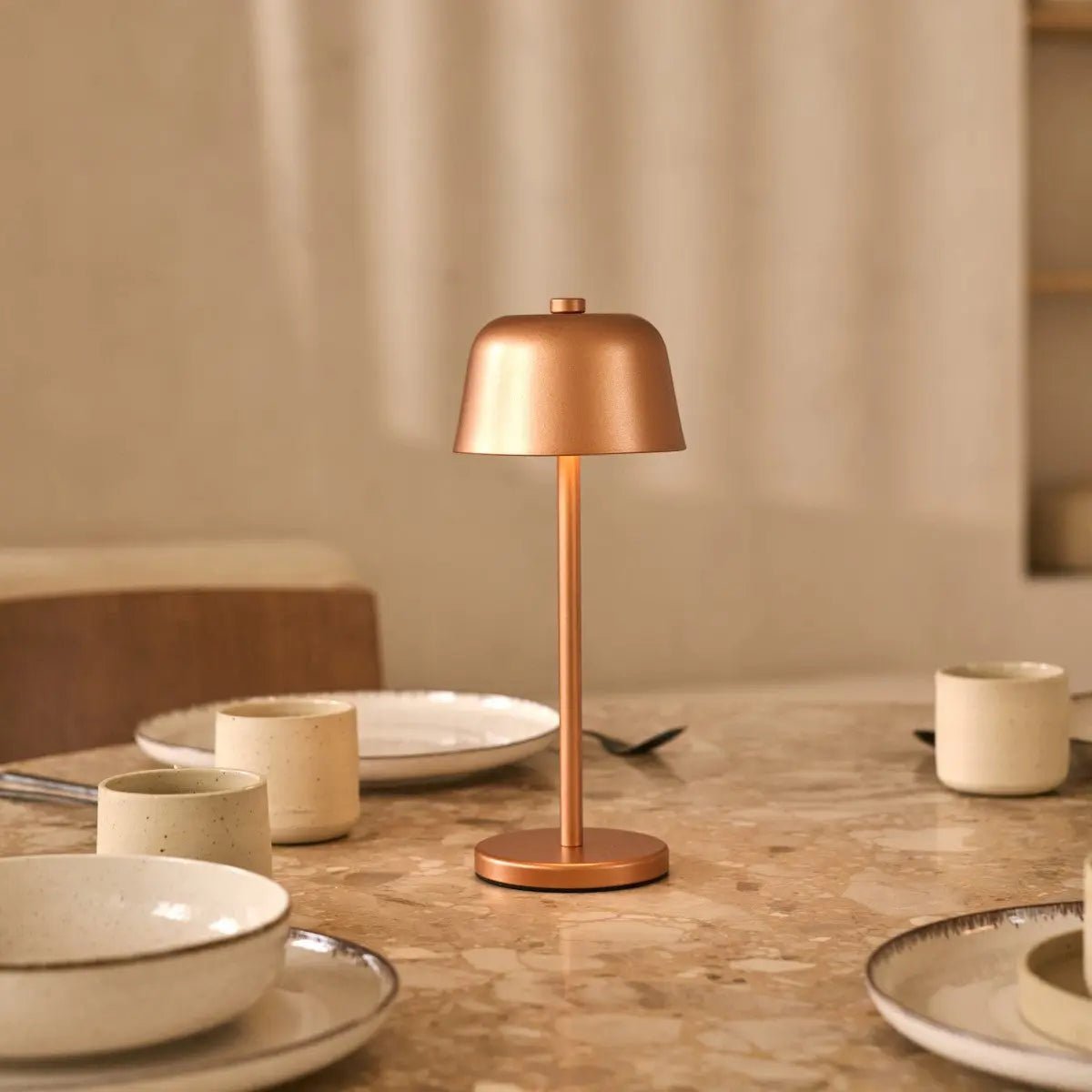 Lampe de table rechargeable en cuivre Anton | Éclairage élégant et sans fil
