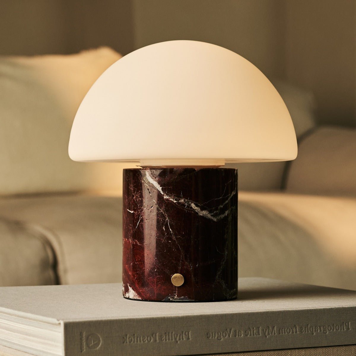 Maris Red / Rosso Levanto – Lampe de table en Marbre