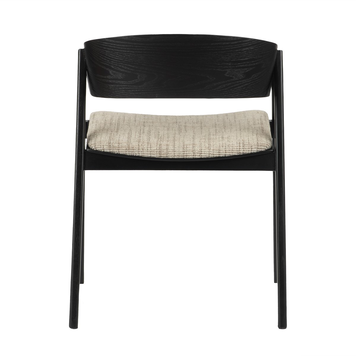 EDO en bois fauteuil noir (ensemble de 2)