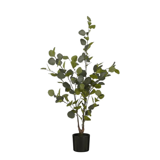 Plante d'Eucalyptus Artificielle en Pot de Fleur - H95 x Ø55 cm - Vert