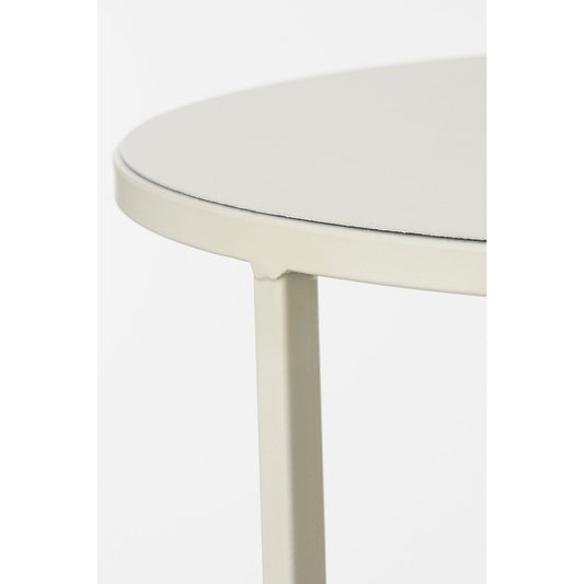 Table d'appoint quinty - Ensemble de 3 - H70 x Ø32 cm - Métal - Off-blanc