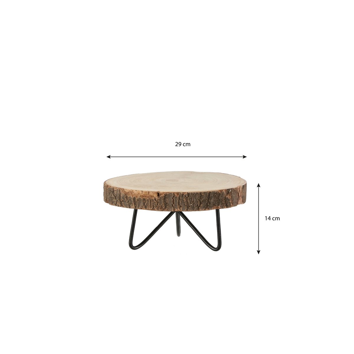 Table d'Appoint Tronc d'Arbre Pia / H14 x Ø29 cm - Marron clair